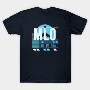 Milos (MLO) Airport // Sunset Baggage Tag T-Shirt